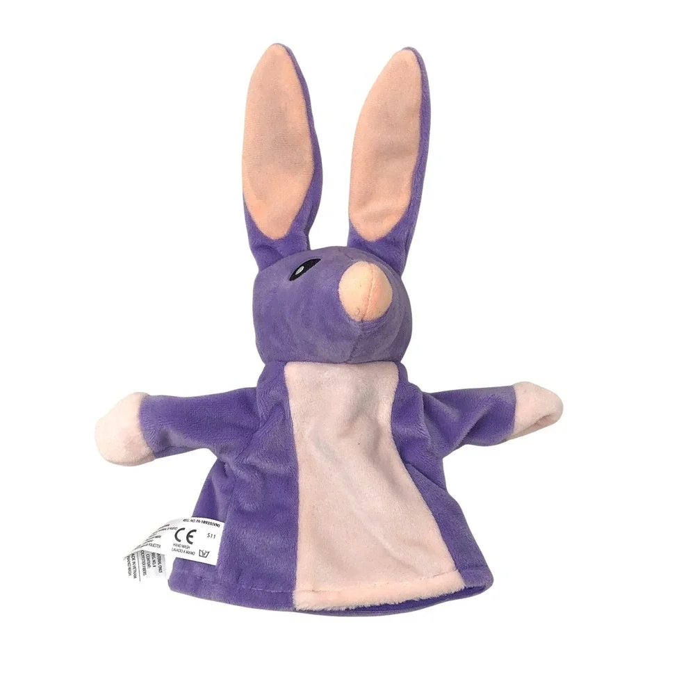 Bluey Unicorse Bob Bilby Hand Puppet Set Purple White Plush Moose Toys